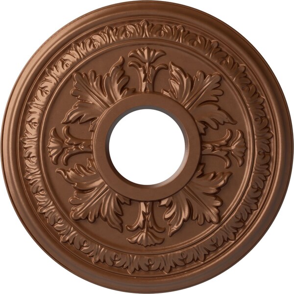 Ekena Millwork Baltimore Ceiling Medallion (Canopies up to 5 1/2"), 15 3/8"OD x 4 1/4"ID x 1 1/2"P, Polished Copper CM15BAPOS - main